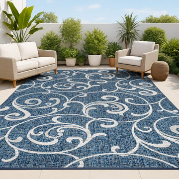 Maribel Traditional Classic All-Over Scroll Area Rug